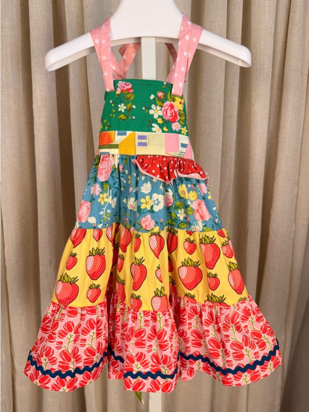Vintage MATILDA JANE *Meadow Sweet* Spring 2013 Strawberry Tiered Ellie Dress 2T
